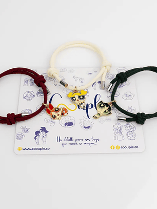 Pulseras lazo ajustable de las chicas super poderosas para amigas BFF
