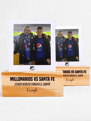 Portafotos personalizado en grabado laser Pasión futbol