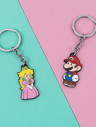 Llaveros de Mario y Princesa Peach para parejas 