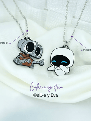 Collares Wall-E y Eva para parejas y amigos