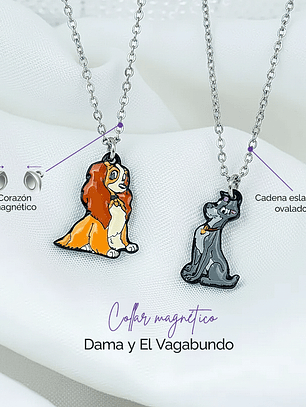 Collares dama y el vagabundo para parejas y amigos
