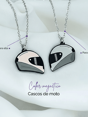 Collares cascos de moto para parejas y amigos