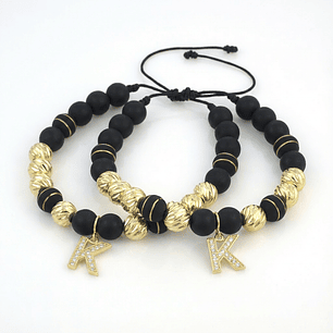 Pulseras de neopreno para parejas con letras personalizables en circón 