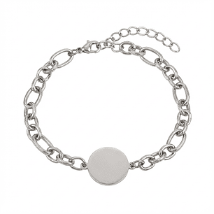 Pulseras parejas con grabado laser en acero inoxidable inicial o frase 