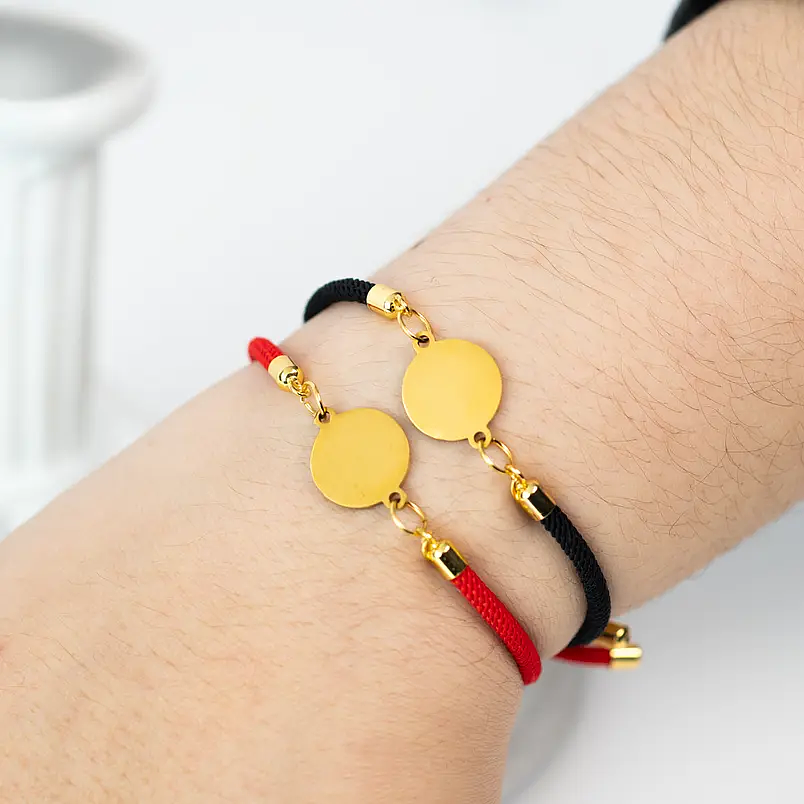 Pulseras parejas con grabado laser frase o inicial 5