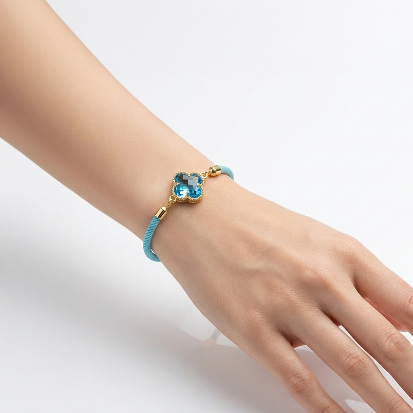 Pulseras perzonalizadas para pareja forma de trebol / Aura 9