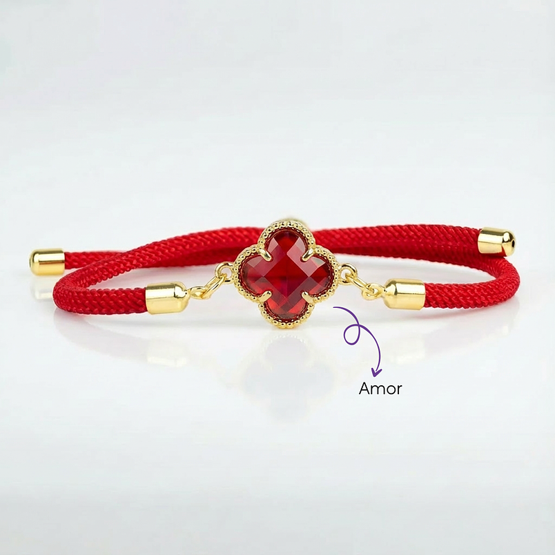 Pulseras perzonalizadas para pareja forma de trebol / Aura 4