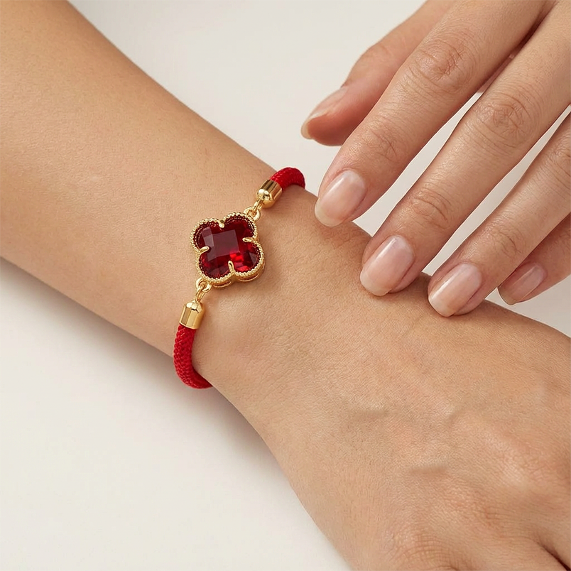 Pulseras perzonalizadas para pareja forma de trebol / Aura 5