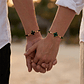 Pulseras perzonalizadas para pareja forma de trebol / Aura - Miniatura 3