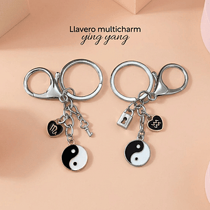 Llaveros para parejas multicharms / ying yang