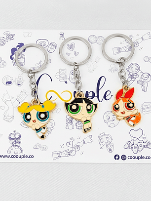 Llaveros para amigas BFF de las chicas super poderosas 