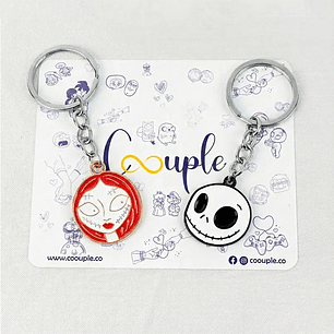 Llavero para pareja de Jack y Sally 