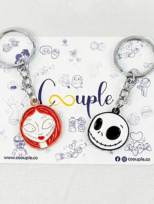 Llavero para pareja de Jack y Sally 