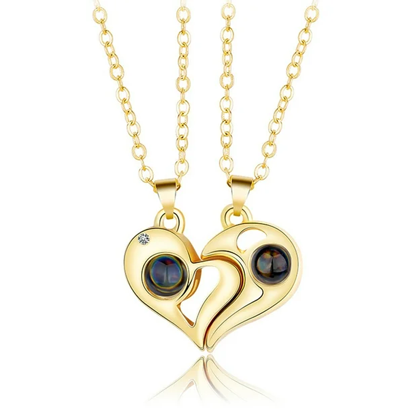 Collares para parejas corazón con poyector de 100 idiomas / AURA  3