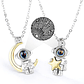 Collares astronautas con proyector de 100 idiomas astronautas con estrella sobre la luna para parejas - Miniatura 1