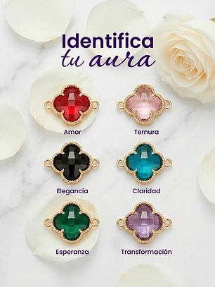 Pulsera para parejas de Trébol en Acero Inoxidable / aura