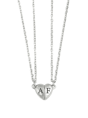 Collares para parejas corazón imantado y grabado personalizado