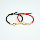 Pulseras parejas con dije de infinito en acero  - Miniatura 4