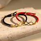 Pulseras parejas con dije de infinito en acero  - Miniatura 1