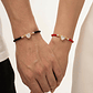 Pulseras para pareja corazón circón dorado - hilo ajustable - Miniatura 2