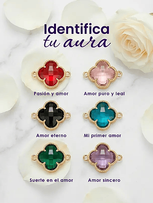 Pulsera para parejas de Trébol en Acero Inoxidable / aura