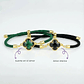 Pulseras perzonalizadas para pareja forma de trebol / Aura - Miniatura 1