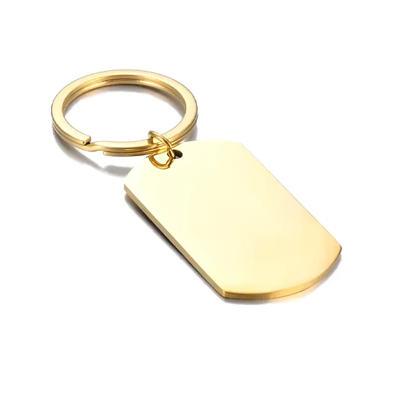 Llavero personalizado de barra de tira de acero inoxidable co grabado 1