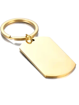 Llavero personalizado de barra de tira de acero inoxidable co grabado