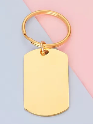 Llavero personalizado de barra de tira de acero inoxidable co grabado