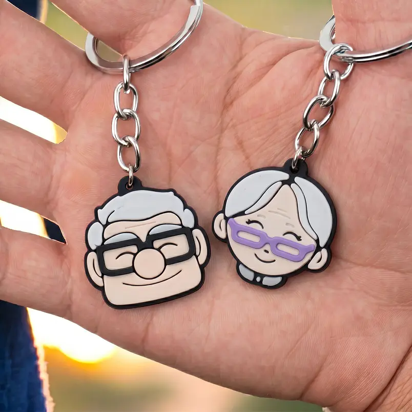 Llaveros de Carl y Ellie de UP para Parejas y Amigos | Matching 3