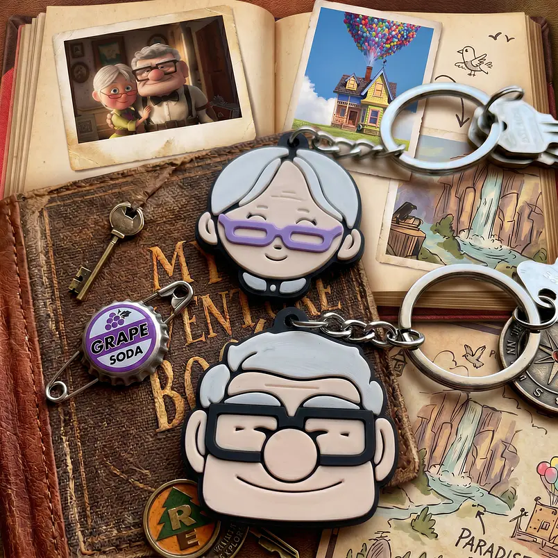 Llaveros de Carl y Ellie de UP para Parejas y Amigos | Matching 1