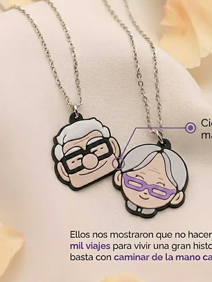 Collares película UP Carl y Ellie para parejas y amigos