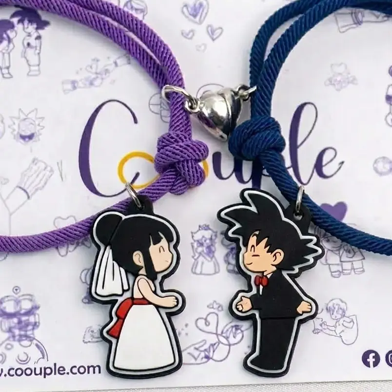 Pulseras para Parejas de Goku y Milk casados  1