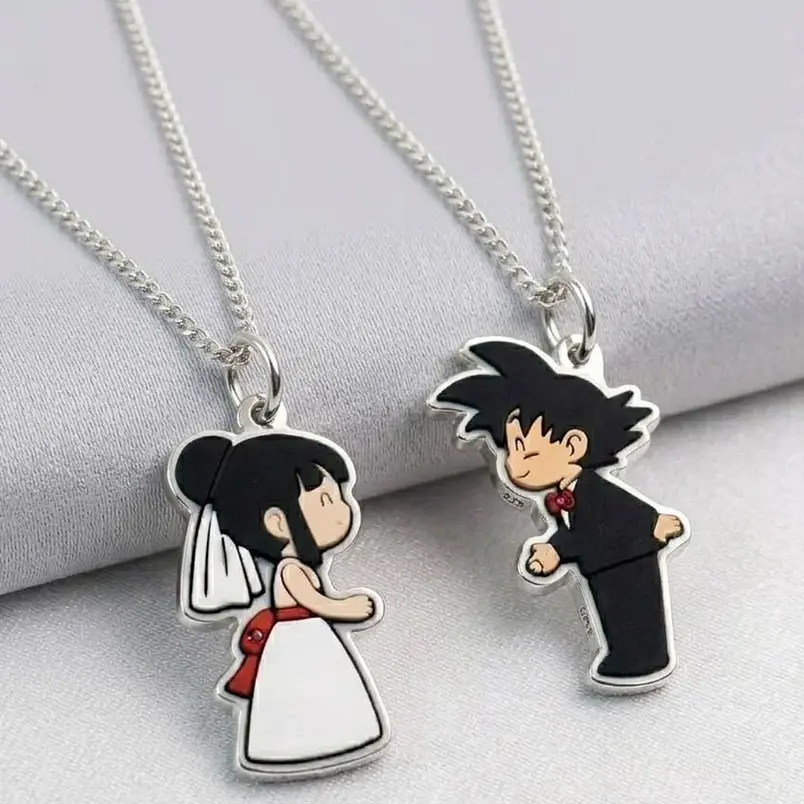 Collares para Parejas de Goku y Milk casados  1