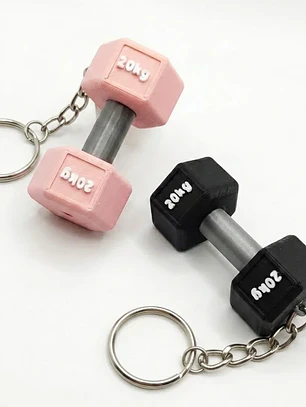  Llavero Pesa Mancuerna Impreso 3D | Gym Fitness