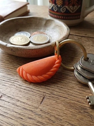 Llavero Empanada Colombiana 3D Regalo Gastronómico PLA