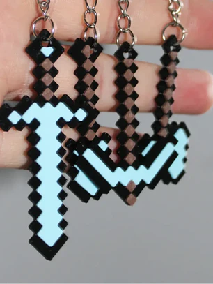  Llavero Minecraft Diamante 3D | Coouple