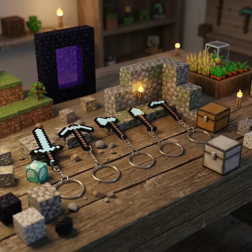  Llavero Minecraft Diamante 3D | Coouple 1