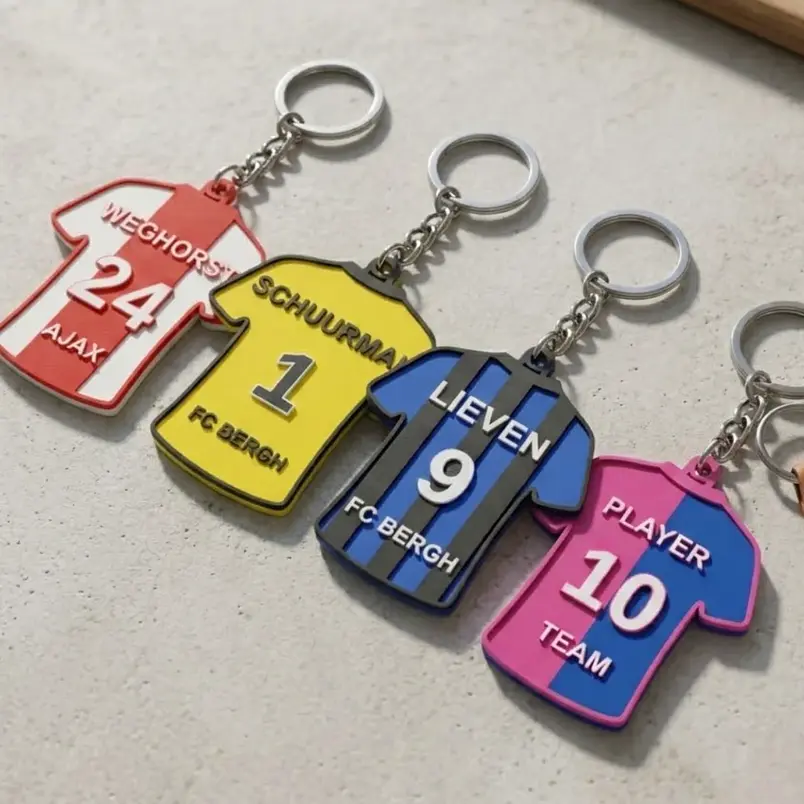 Llavero para parejas de Camiseta Personalizada 3D | Nombre Dorsal Equipo 2