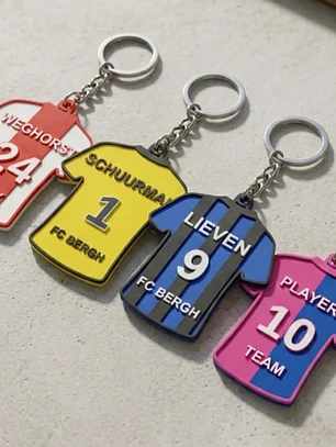 Llavero para parejas de Camiseta Personalizada 3D | Nombre Dorsal Equipo