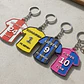 Llavero para parejas de Camiseta Personalizada 3D | Nombre Dorsal Equipo - Miniatura 2