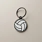 Llaveros de Balón de Voleibol 3D Clásico | Blanco y Negro Minimalista - Miniatura 1