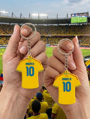 Llavero para parejas camiseta Selección Colombia 3D