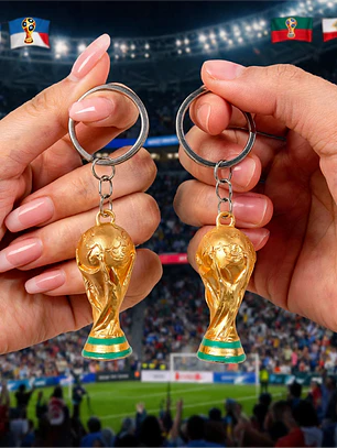 Llavero Copa Mundial FIFA 2026 3D | Réplica Trofeo Dorado