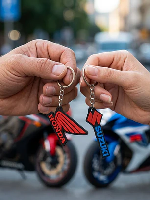 Llavero para parejas Moto 3D Personalizado 