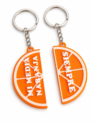 Llaveros para parejas mi media naranja 
