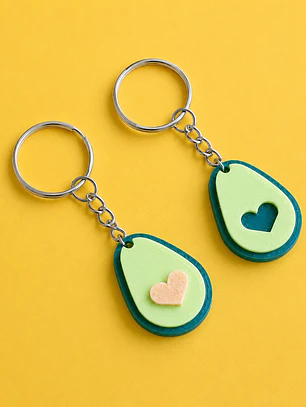 Llaveros para parejas de aguacates