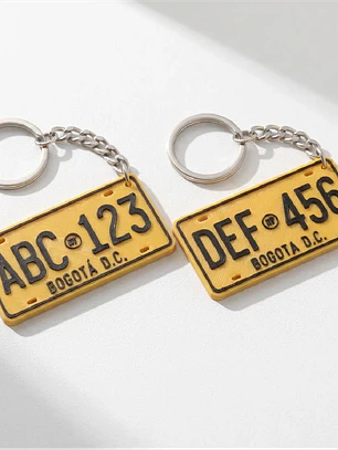 Llaveros para parejas placa para carros personalizados