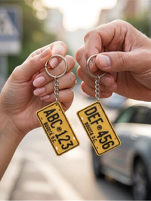 Llaveros para parejas placa para carros personalizados