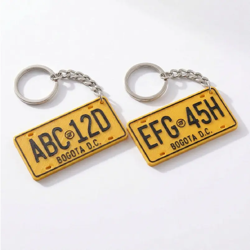 Llaveros para parejas placa para motos personalizados 2